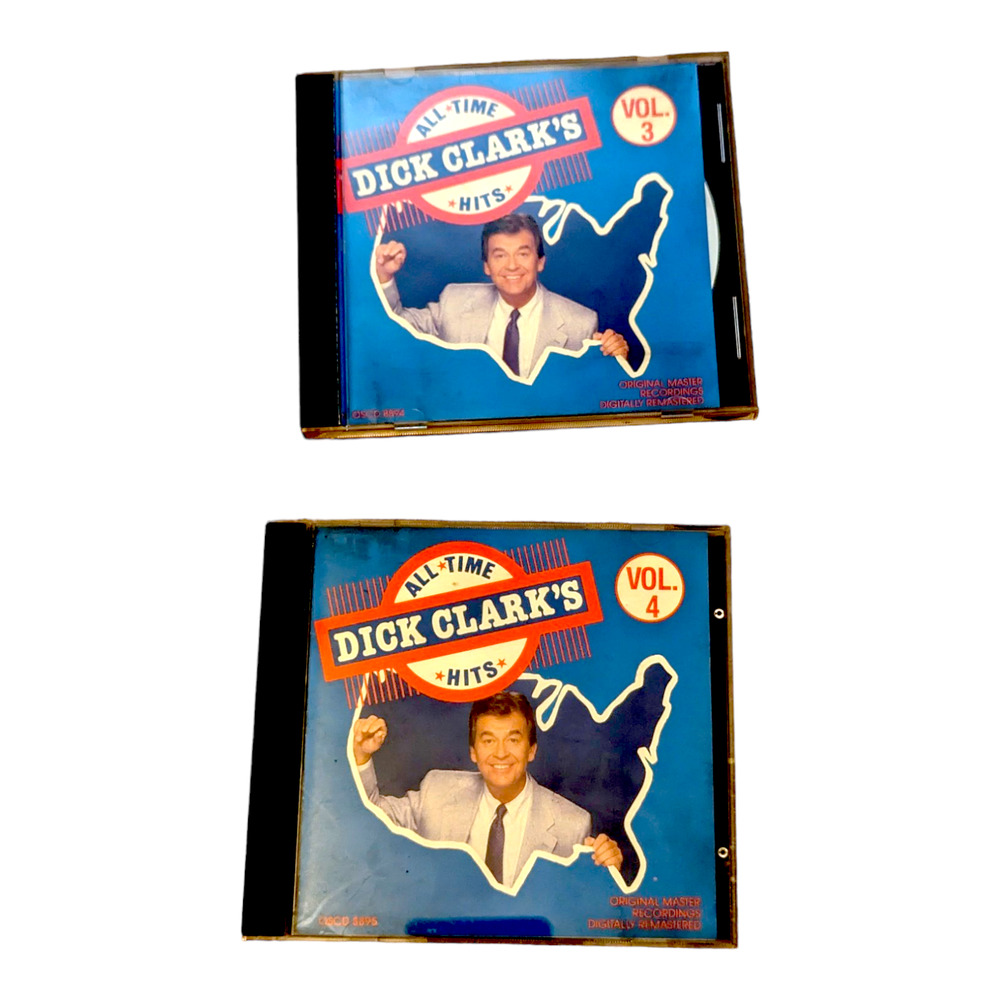 Lot of 2 Dick Clark's All Time Hits CDs Volumes 3 & 4‎ Vintage Music